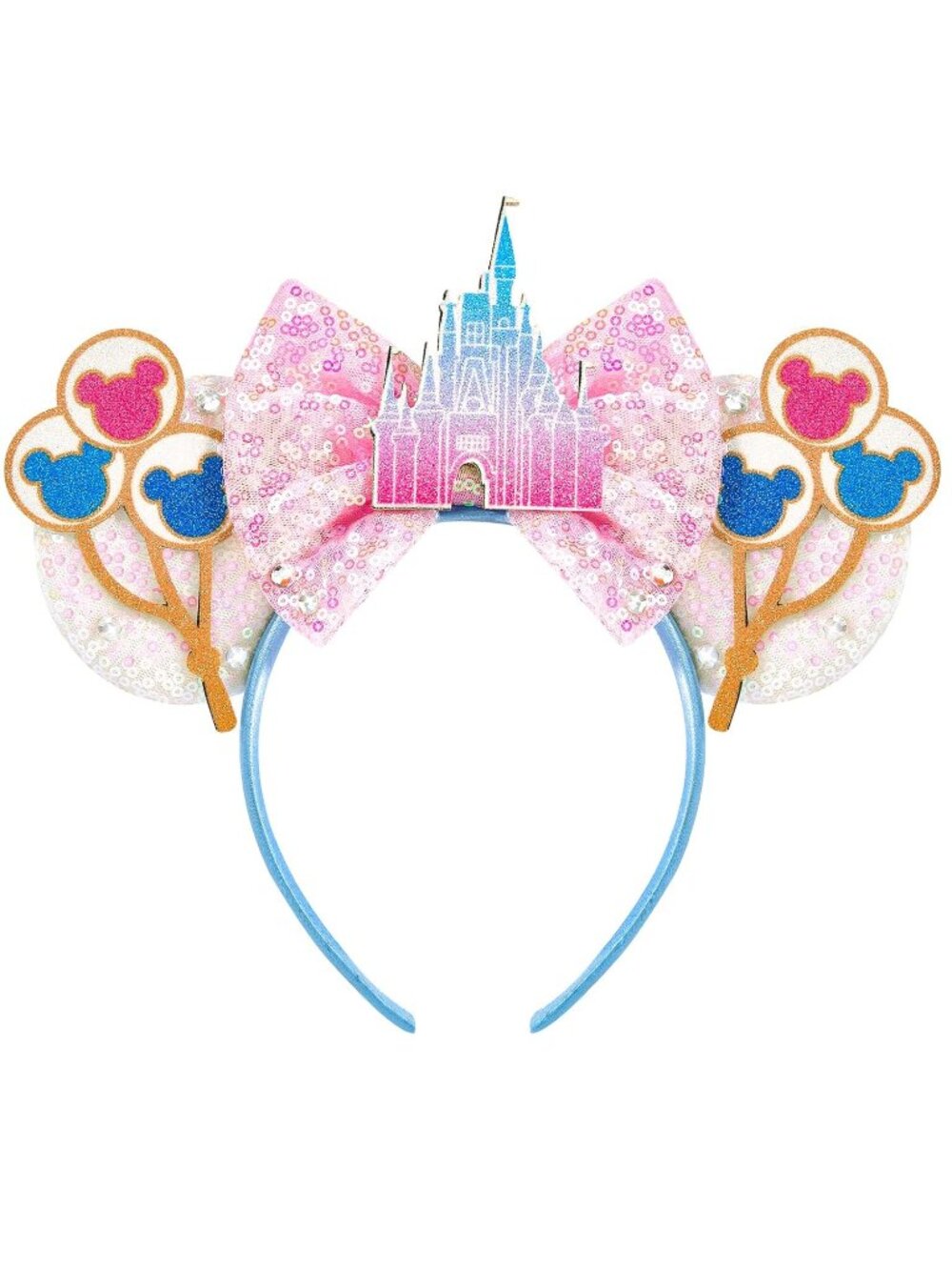 Kids Girls Castle Pink Mickey Mouse Costume Hair Headband for Cosplay - Picture 2 of 7